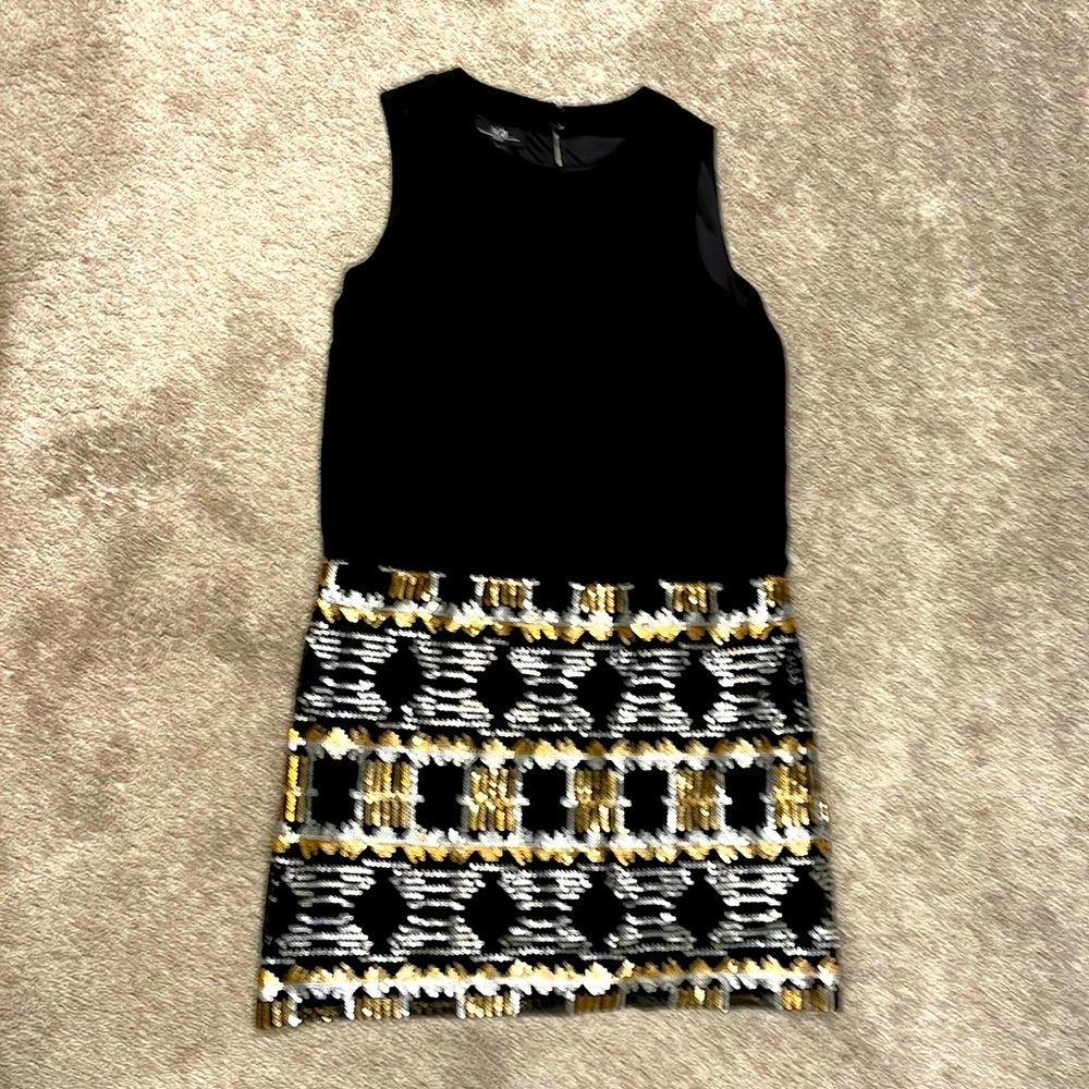 🌸2/$30 Black and Gold/Silver Sequin Party Dress!